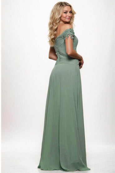A-Line Maxi Chiffon Mother Dress CM0255 - COCOMELODY