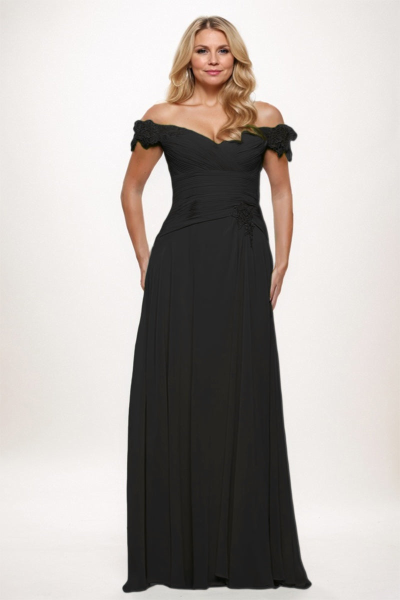 A-Line Maxi Chiffon Mother Dress CM0255