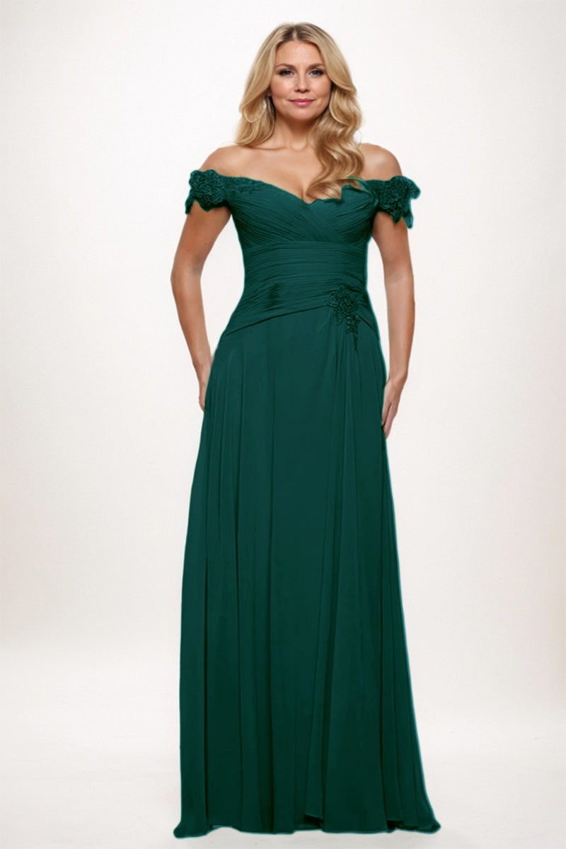 A-Line Maxi Chiffon Mother Dress CM0255
