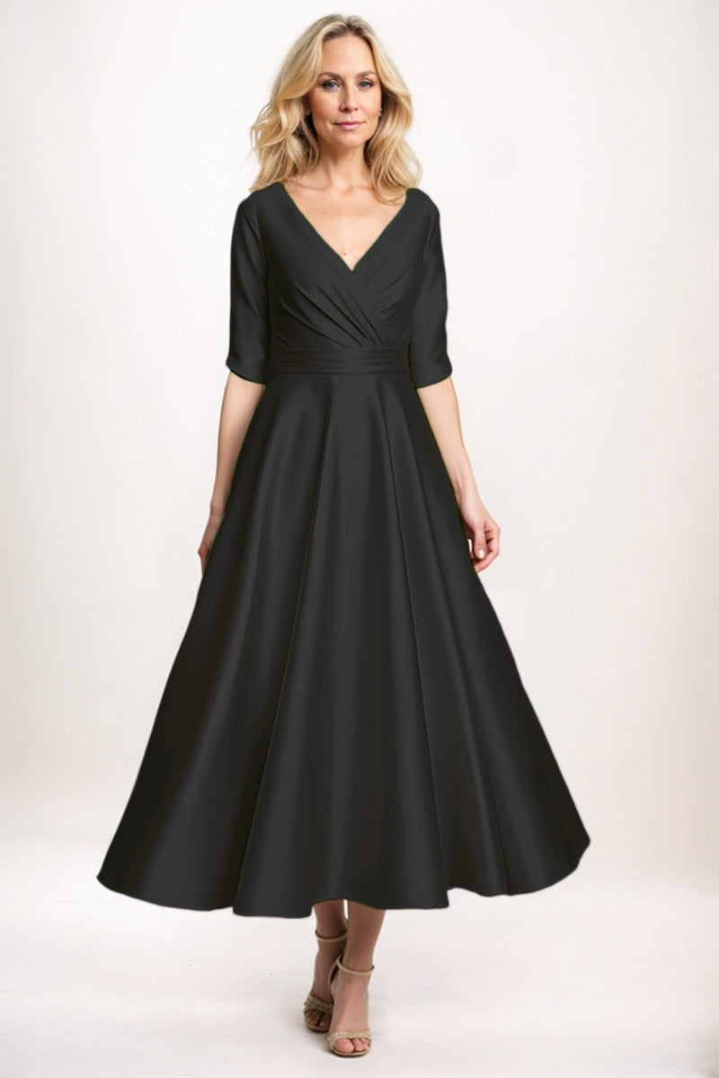 A-Line Midi Satin Mother Dress CM0261