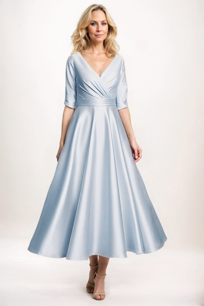A-Line Midi Satin Mother Dress CM0261