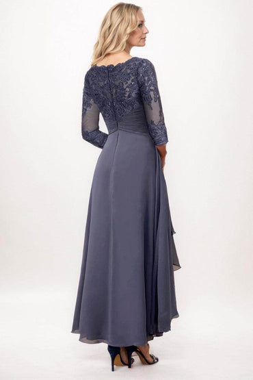 A-Line Midi Chiffon Mother Dress CM0265 - COCOMELODY