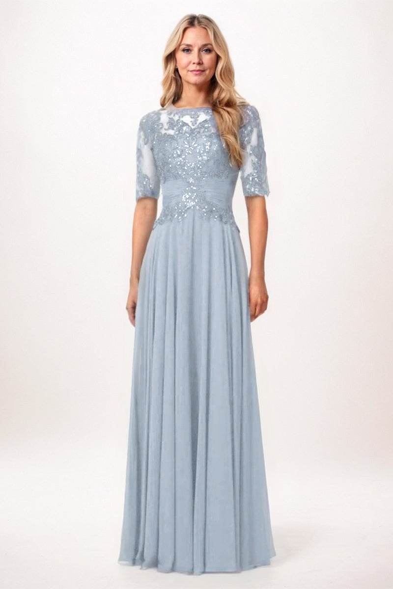 A-Line Maxi Chiffon Mother Dress CM0266 - COCOMELODY