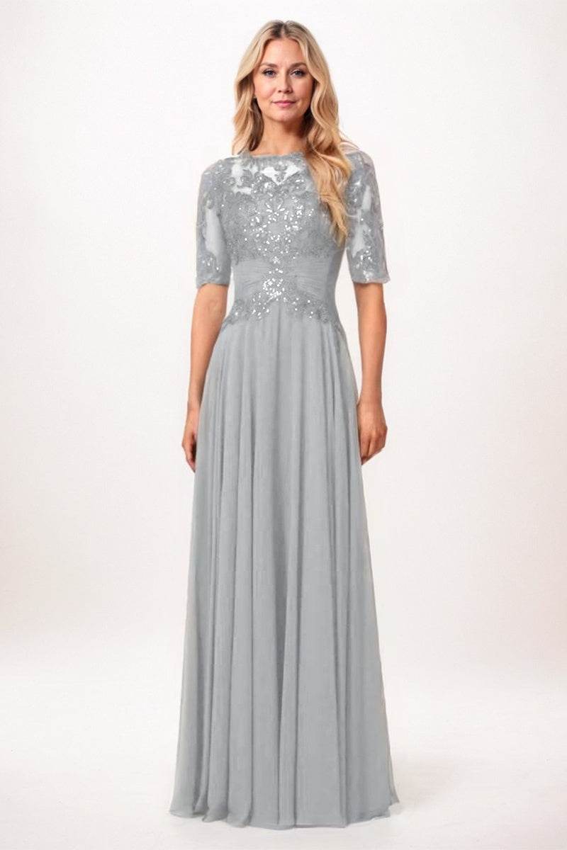 A-Line Maxi Chiffon Mother Dress CM0266 - COCOMELODY