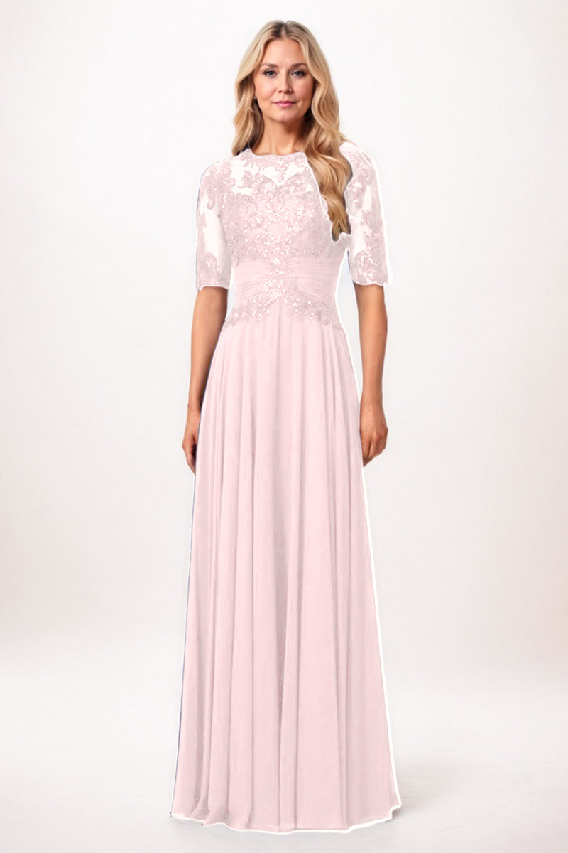 A-Line Maxi Chiffon Mother Dress CM0266