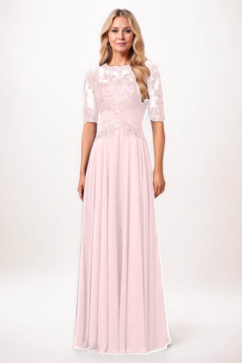 A-Line Maxi Chiffon Mother Dress CM0266 - COCOMELODY