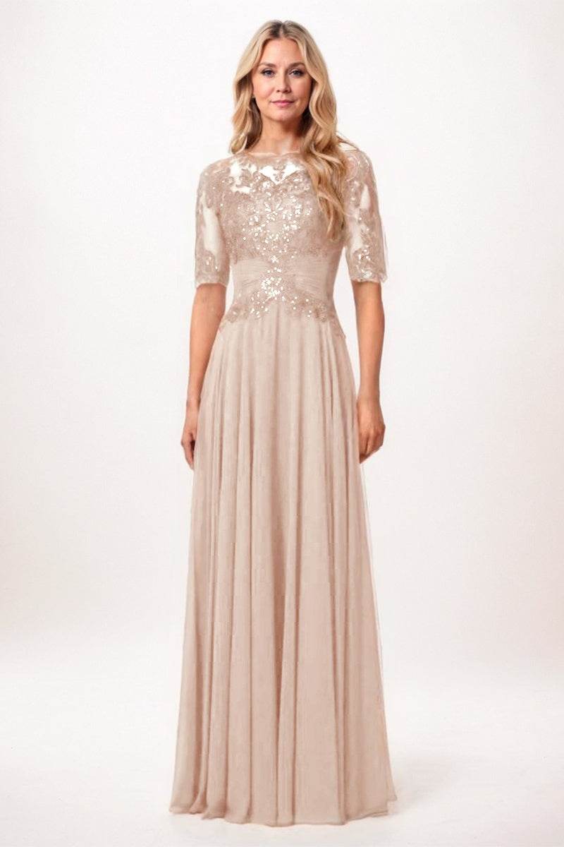 A-Line Maxi Chiffon Mother Dress CM0266 - COCOMELODY