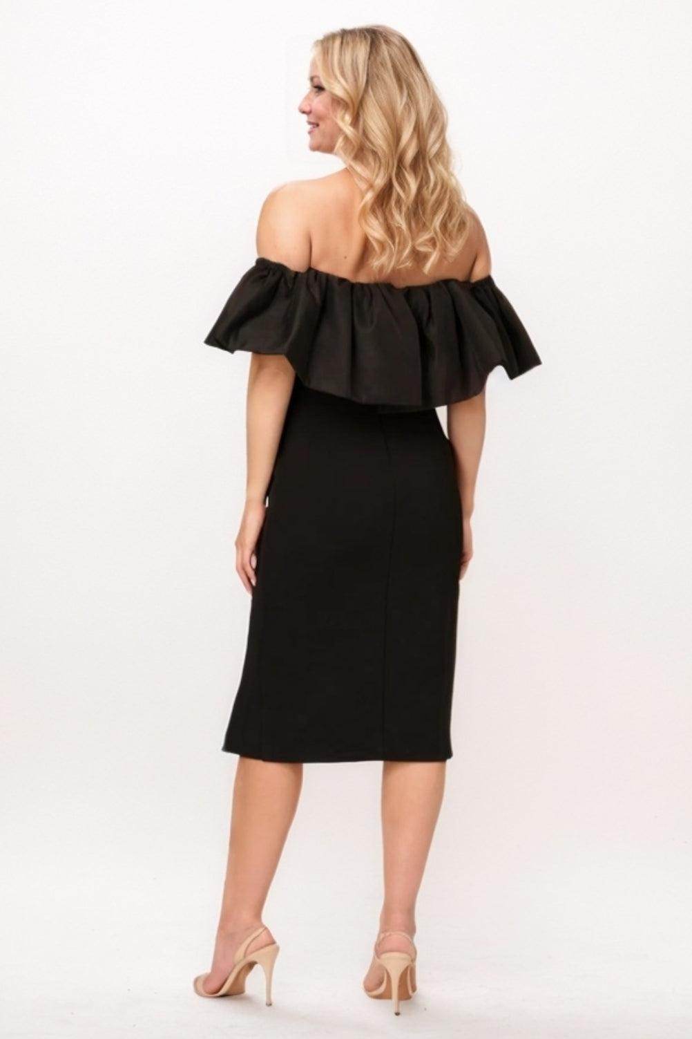 Sheath Midi Elastic Cloth Mother Of The Bride Dress CM0267 - COCOMELODY