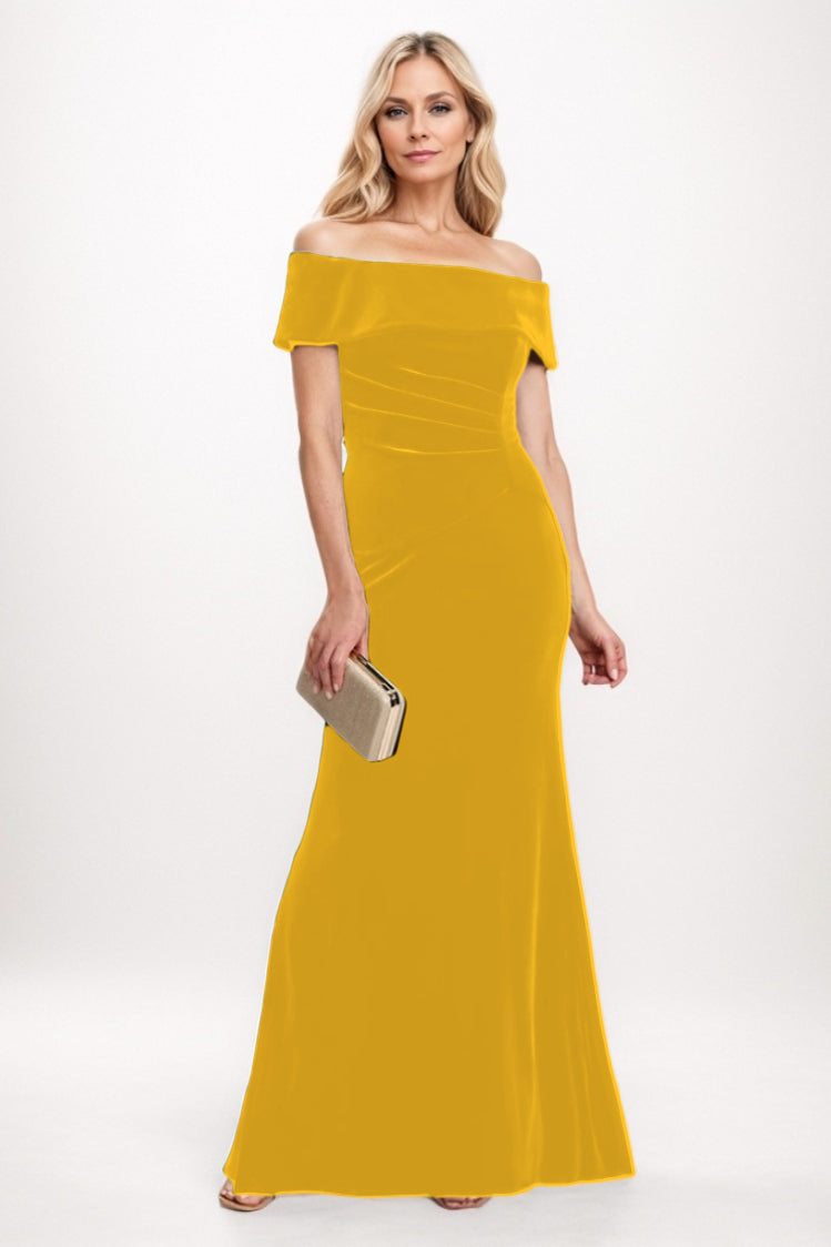 Sheath-Column Maxi Velvet Mother Of The Bride Dress CM0271