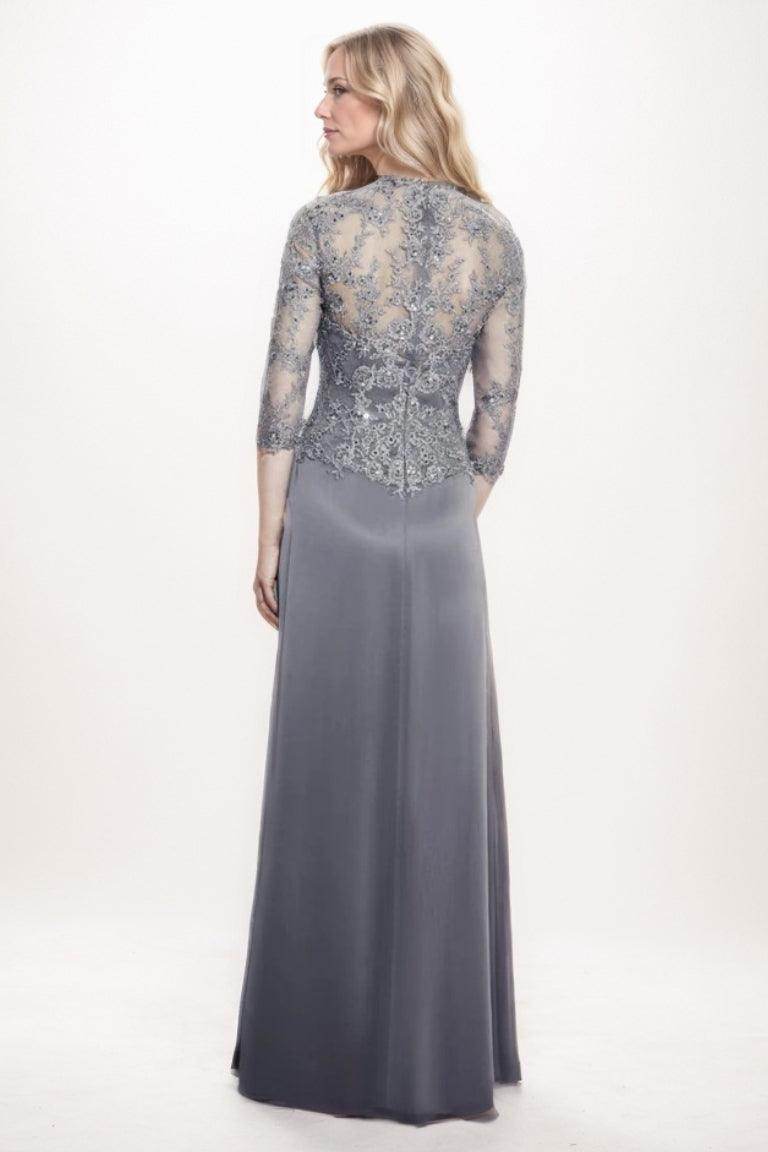 A-Line Maxi Chiffon Mother Of The Bride Dress CM0274 - COCOMELODY