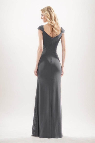 Sheath-Column Maxi Chiffon Mother Of The Bride Dress CM0275 - COCOMELODY
