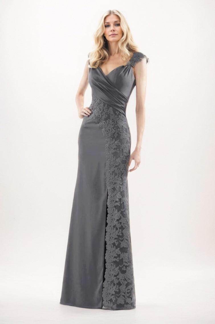 Sheath-Column Maxi Chiffon Elegant Mother Bride Dresses COCOMELODY CM0275, Champagne Sheath-Column Maxi Chiffon Elegant Mother Bride Dresses COCOMELODY CM0275, Champagne