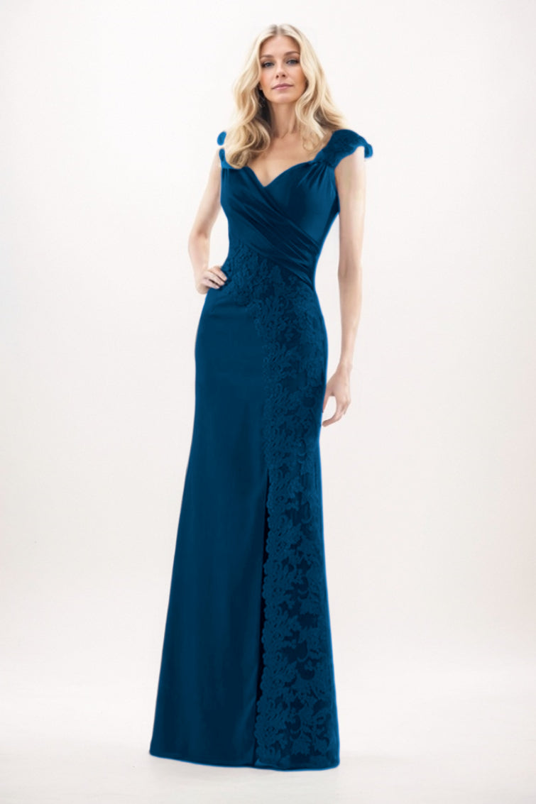 Sheath-Column Maxi Chiffon Mother Of The Bride Dress CM0275