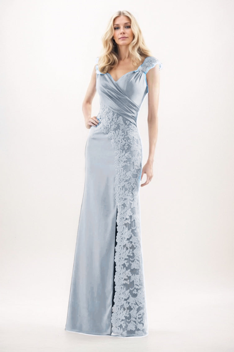 Sheath-Column Maxi Chiffon Mother Of The Bride Dress CM0275