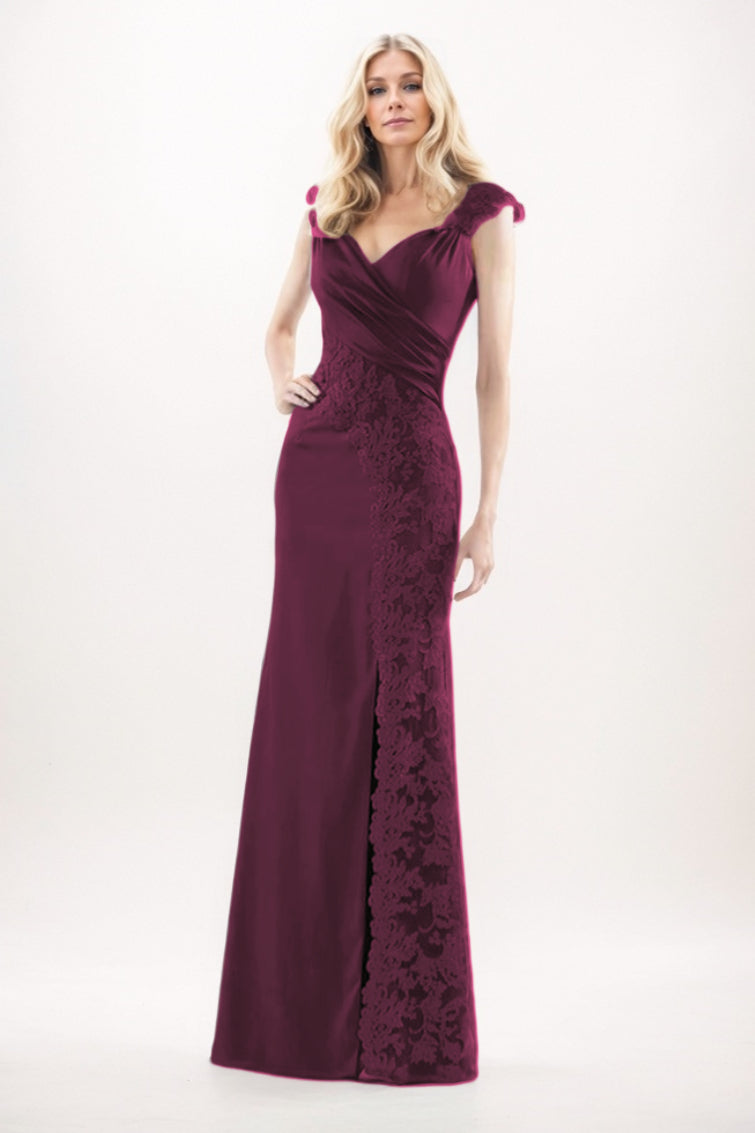 Sheath-Column Maxi Chiffon Mother Of The Bride Dress CM0275
