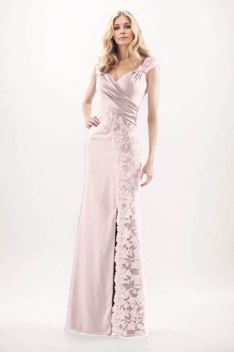 Sheath-Column Maxi Chiffon Mother Of The Bride Dress CM0275