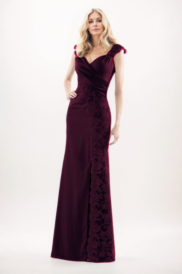 Sheath-Column Maxi Chiffon Mother Of The Bride Dress CM0275
