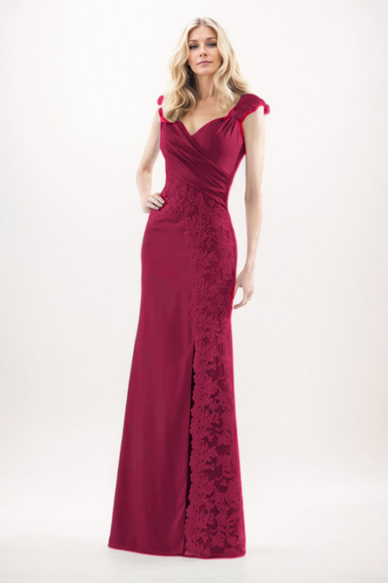Sheath-Column Maxi Chiffon Mother Of The Bride Dress CM0275
