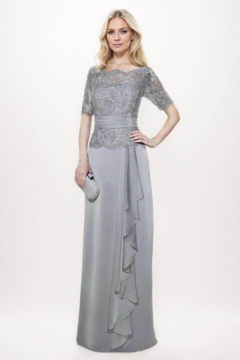 A-Line Maxi Chiffon Mother Of The Bride Dress CM0276 - COCOMELODY