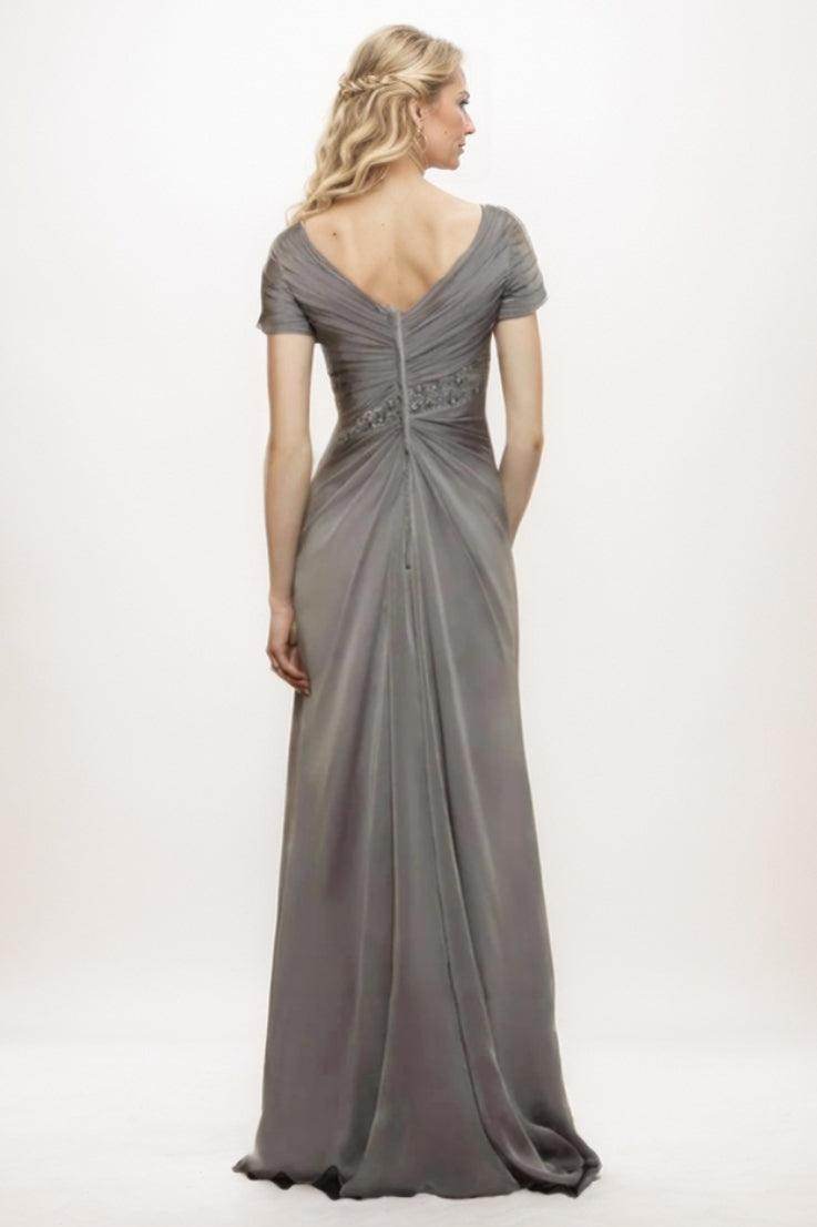 Sheath-Column Maxi Chiffon Mother Of The Bride Dress CM0277 - COCOMELODY