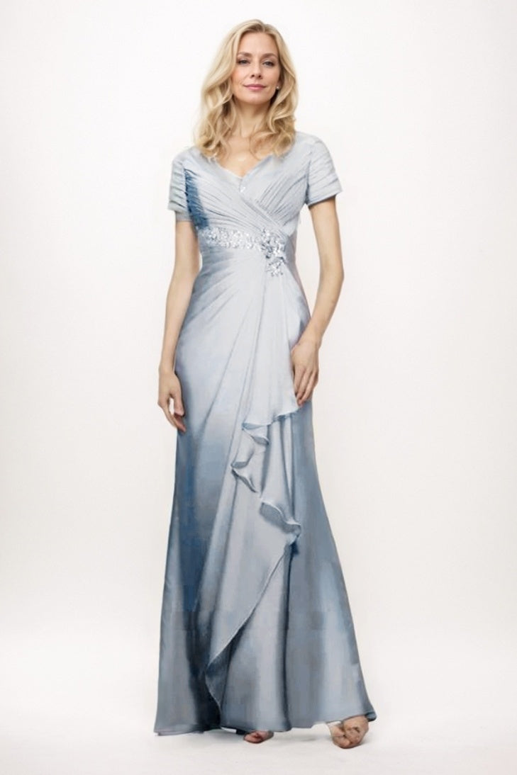 Sheath-Column Maxi Chiffon Mother Of The Bride Dress CM0277