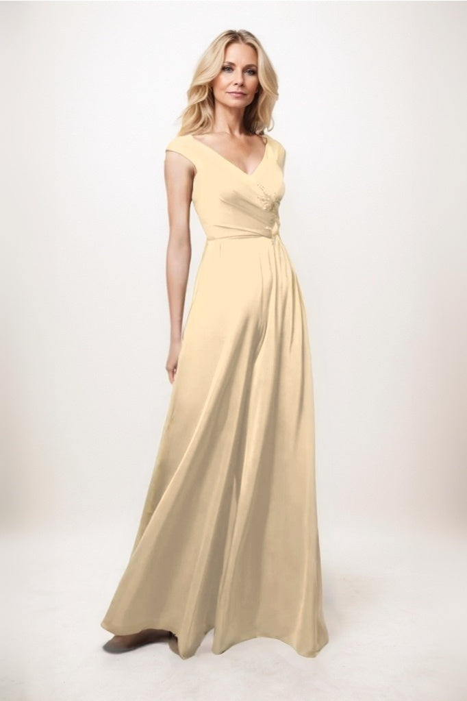 Jumpsuit Maxi Luxe Satin Mother Of The Bride Dress CM0278