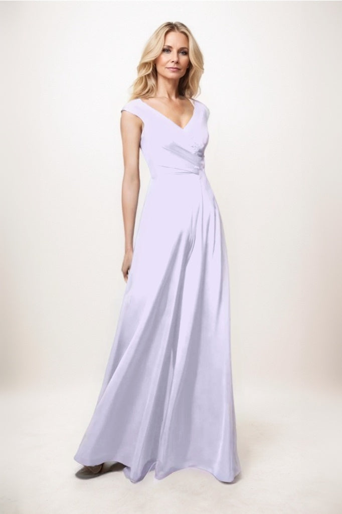 Jumpsuit Maxi Luxe Satin Mother Of The Bride Dress CM0278
