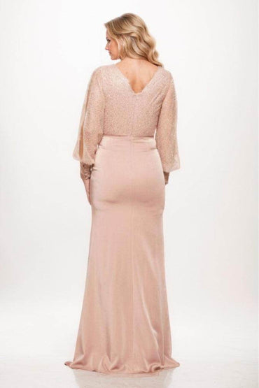 Sheath Maxi Luxe Satin Mother Of The Bride Dress CM0284 - COCOMELODY