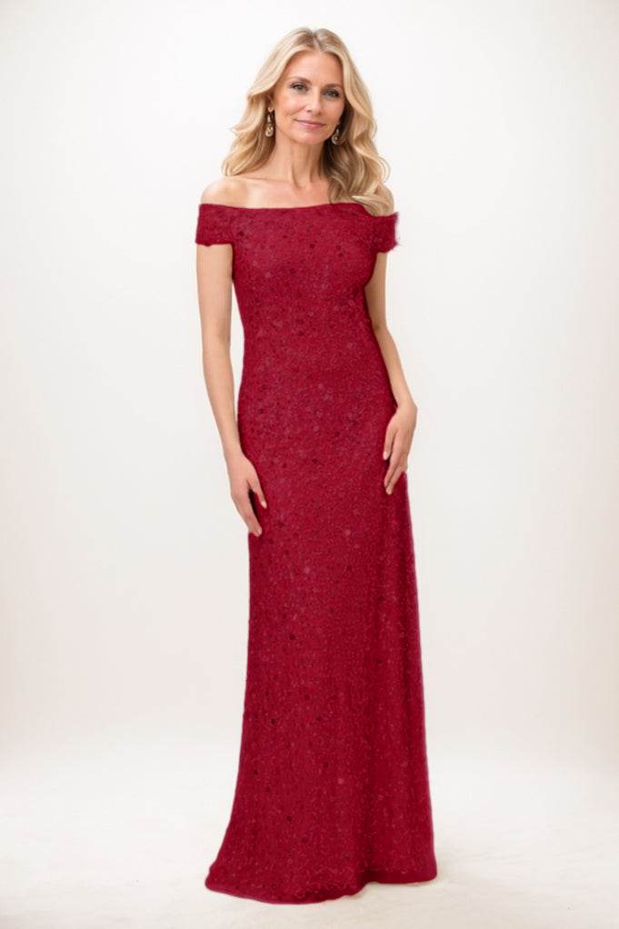 Sheath-Column Maxi Sequined Mother Of The Bride Dress CM0285 - COCOMELODY