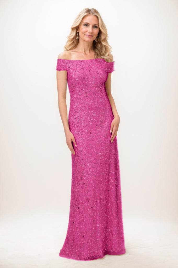 Sheath-Column Maxi Sequined Mother Of The Bride Dress CM0285 - COCOMELODY
