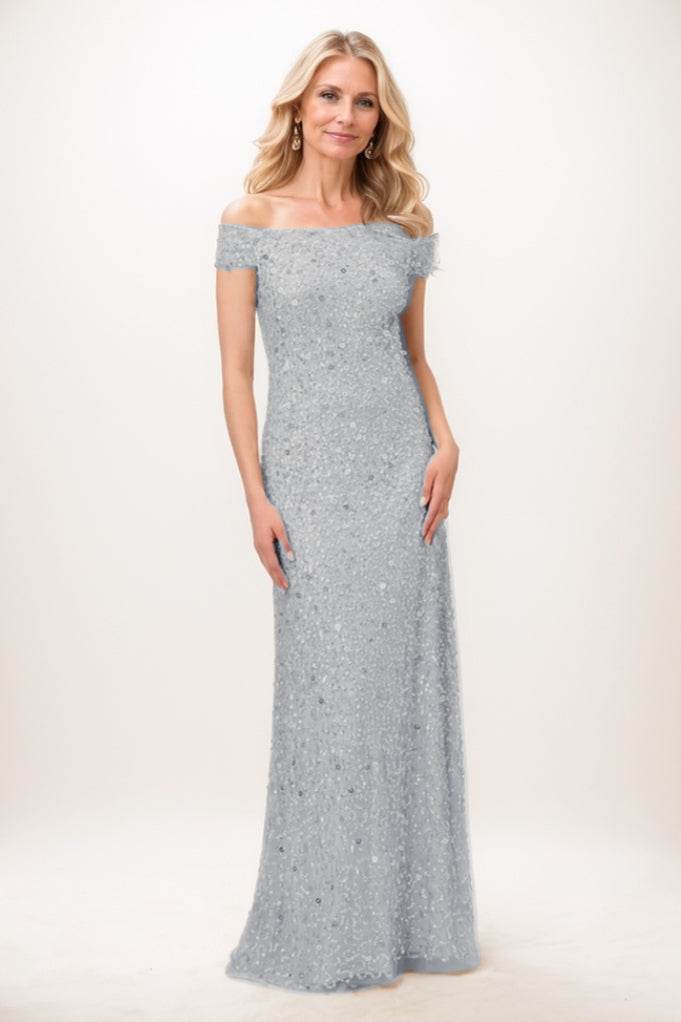 Sheath-Column Maxi Sequined Mother Of The Bride Dress CM0285 - COCOMELODY