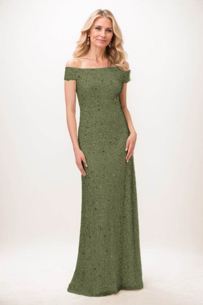 Sheath-Column Maxi Sequined Mother Of The Bride Dress CM0285 - COCOMELODY