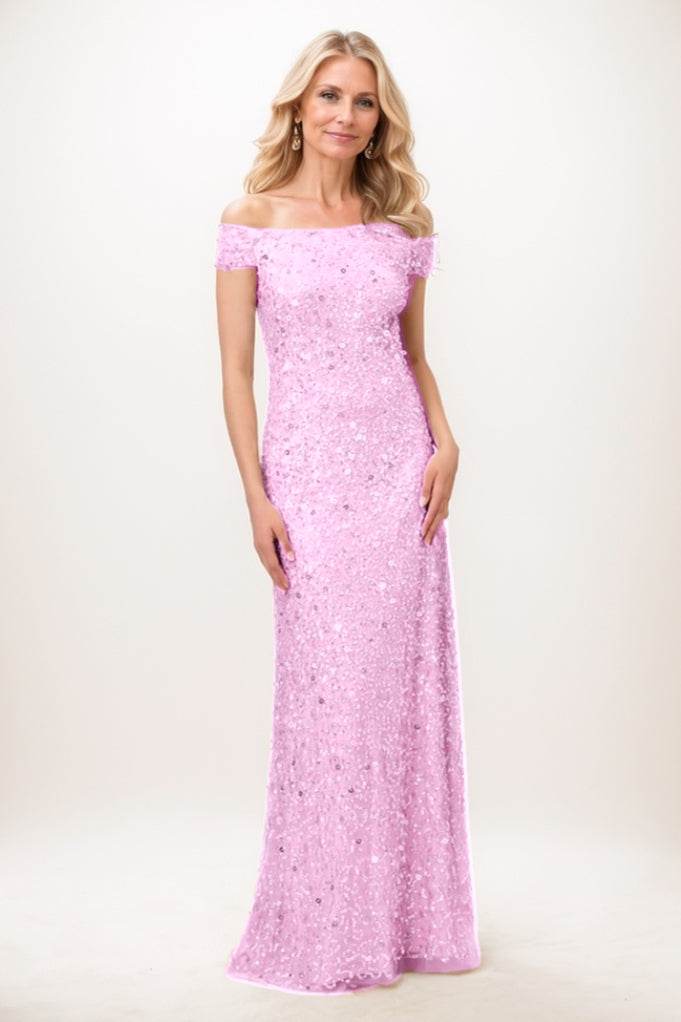 Sheath-Column Maxi Sequined Mother Of The Bride Dress CM0285 - COCOMELODY