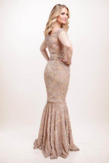 Mermaid Maxi Sequined Mother Of The Bride Dress CM0287 - COCOMELODY