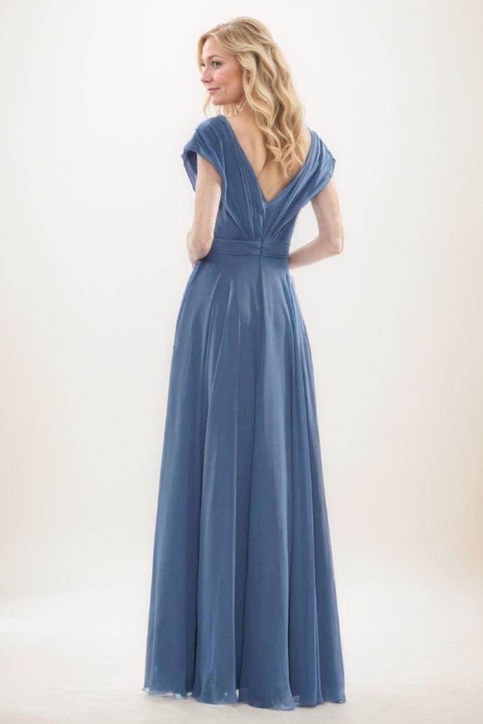 A-Line Maxi Chiffon Mother Of The Bride Dress CM0290 - COCOMELODY