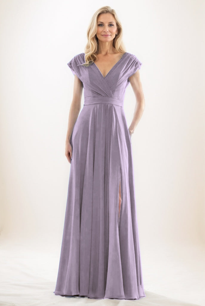 A-Line Maxi Chiffon Mother Of The Bride Dress CM0290
