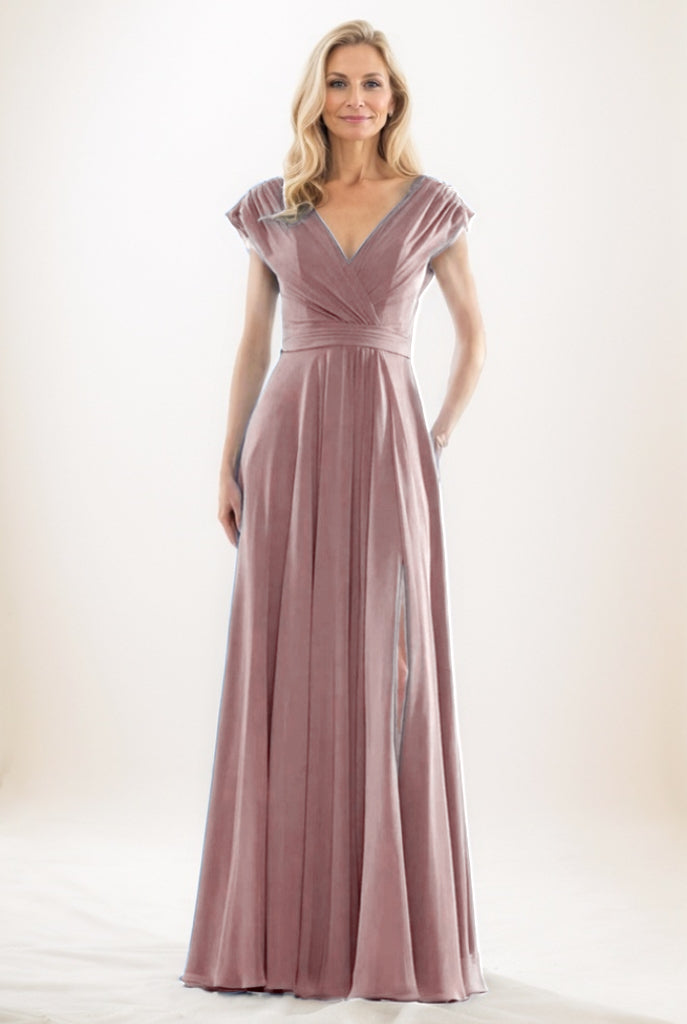 A-Line Maxi Chiffon Mother Of The Bride Dress CM0290