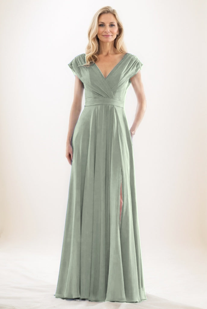 A-Line Maxi Chiffon Mother Of The Bride Dress CM0290