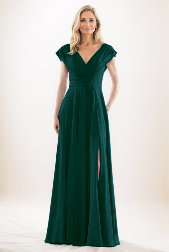 A-Line Maxi Chiffon Mother Of The Bride Dress CM0290