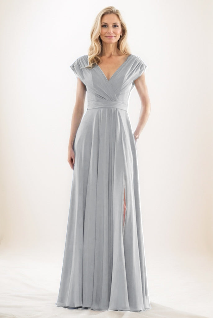 A-Line Maxi Chiffon Mother Of The Bride Dress CM0290