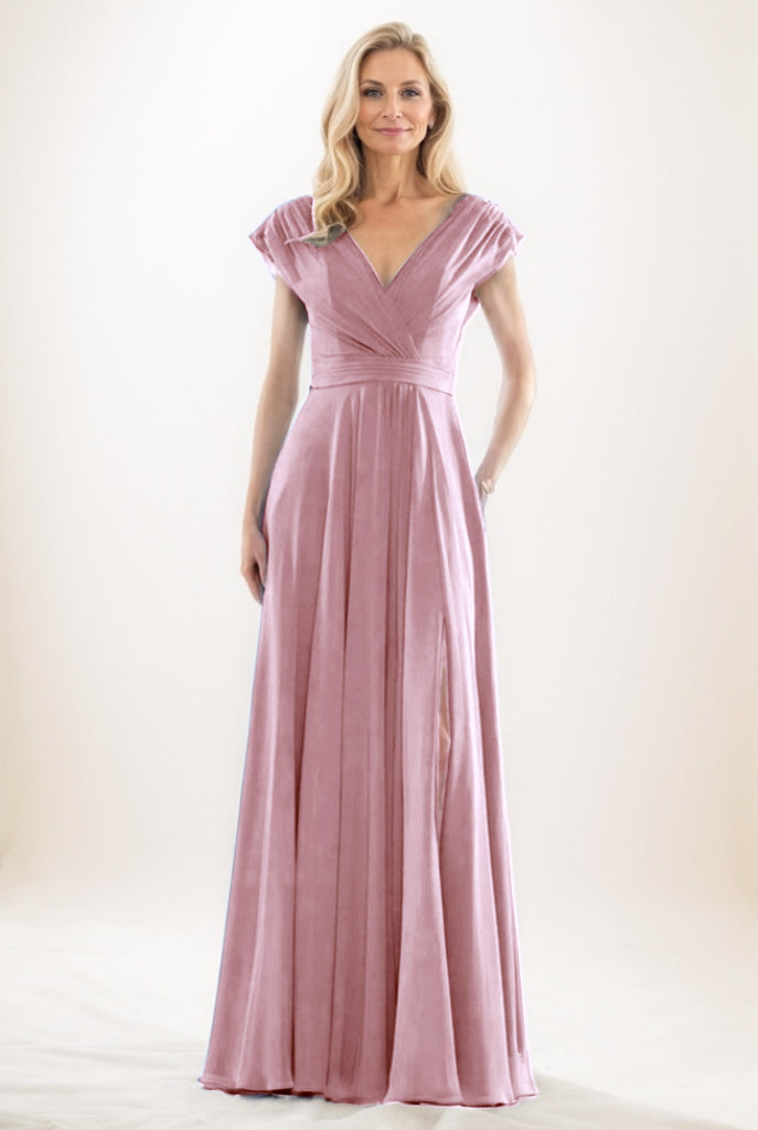 A-Line Maxi Chiffon Mother Of The Bride Dress CM0290