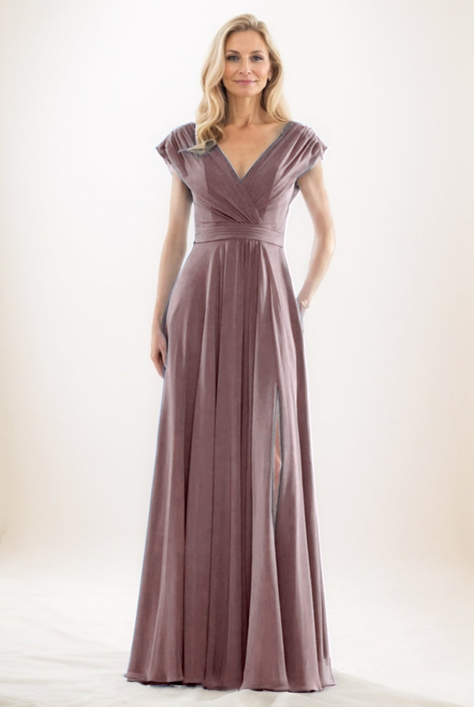 A-Line Maxi Chiffon Mother Of The Bride Dress CM0290