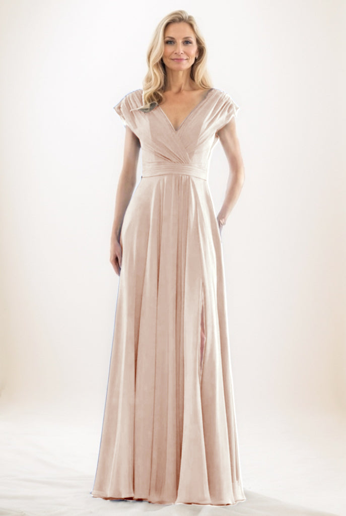 A-Line Maxi Chiffon Mother Of The Bride Dress CM0290