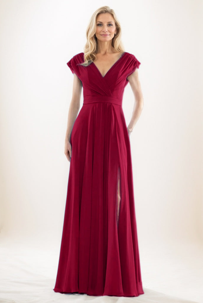 A-Line Maxi Chiffon Mother Of The Bride Dress CM0290