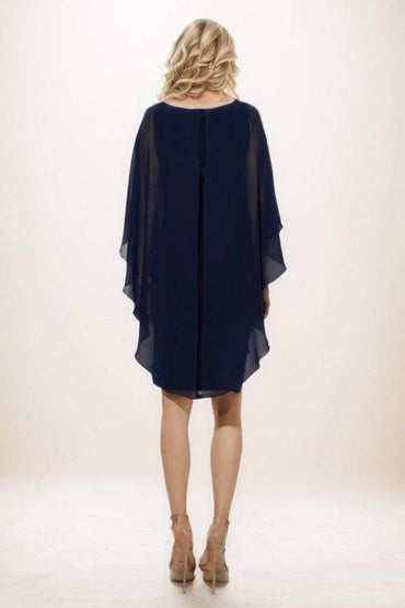 Sheath-Column Mini Chiffon Mother Of The Bride Dress CM0295 - COCOMELODY