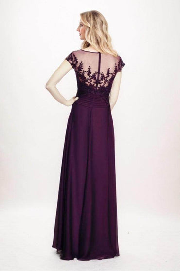 A-Line Maxi Chiffon Mother Of The Bride Dress CM0300 - COCOMELODY