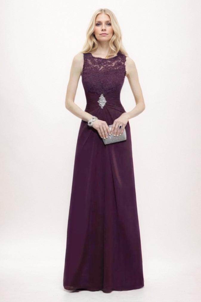 A-Line Maxi Chiffon Mother Of The Bride Dress CM0302 - COCOMELODY