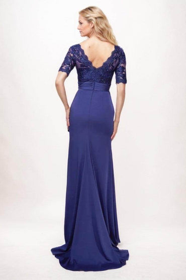 Sheath-Column Maxi Chiffon Mother Of The Bride Dress CM0304 - COCOMELODY