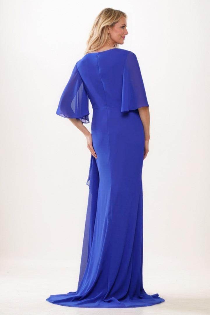 Trumpet-Mermaid Maxi Chiffon Mother Of The Bride Dress CM0310 - COCOMELODY