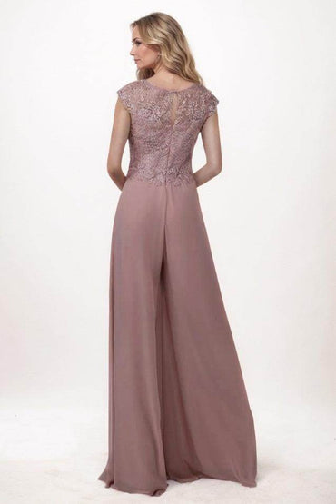 Jumpsuit Maxi Chiffon Mother Of The Bride Dress CM0311 - COCOMELODY